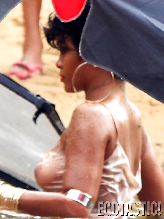 Rihanna Goes Topless For Vogue Brazil In Beach Photoshoot  #23647785