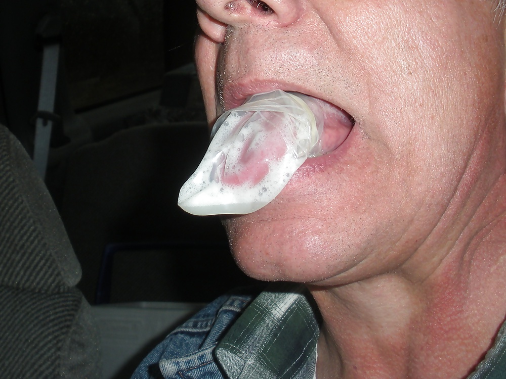 Condom on my tongue #34706957