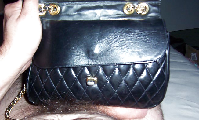 Nice leather handbag fucked with gloves #31533464