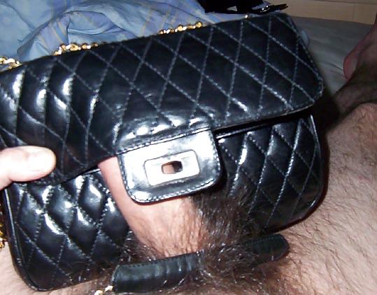 Nice leather handbag fucked with gloves #31533469