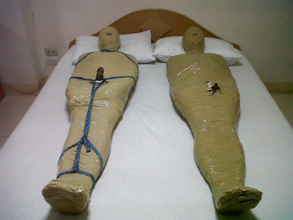 Bondage Slaves - Mummification. Who wants to wrap me? #23911420