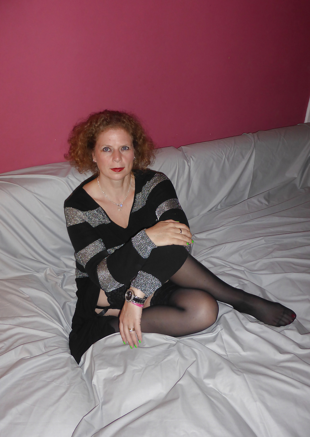 Wife dressed as French Maid, Stockings serving #33061253