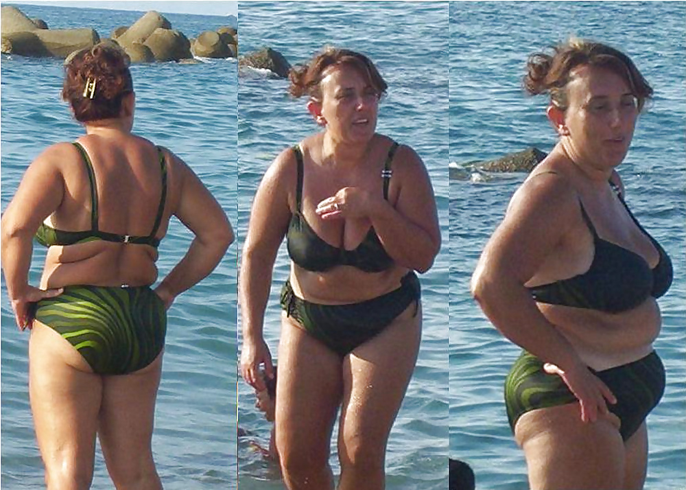 Candid Chubby Busty Beach Mom #33345976