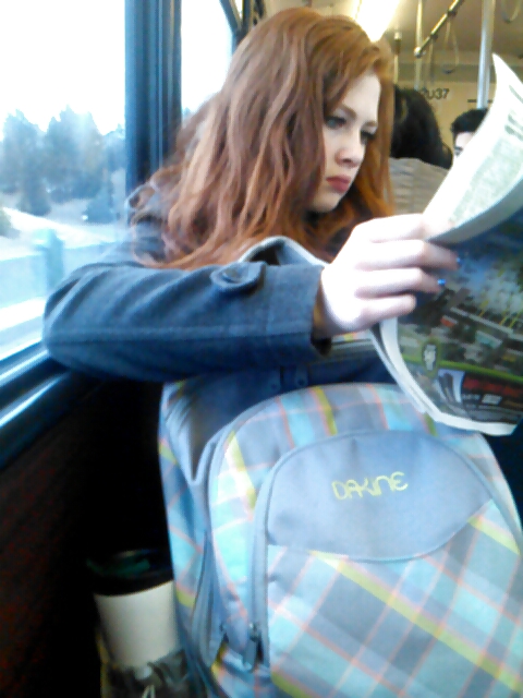 Voyeur - Karen Gillan lookalike on the train #37703260