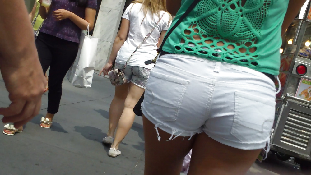 Amazing butt & ass in tight white shorts #38182620