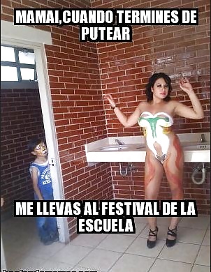 Tu mama puteando - your mother whoring around