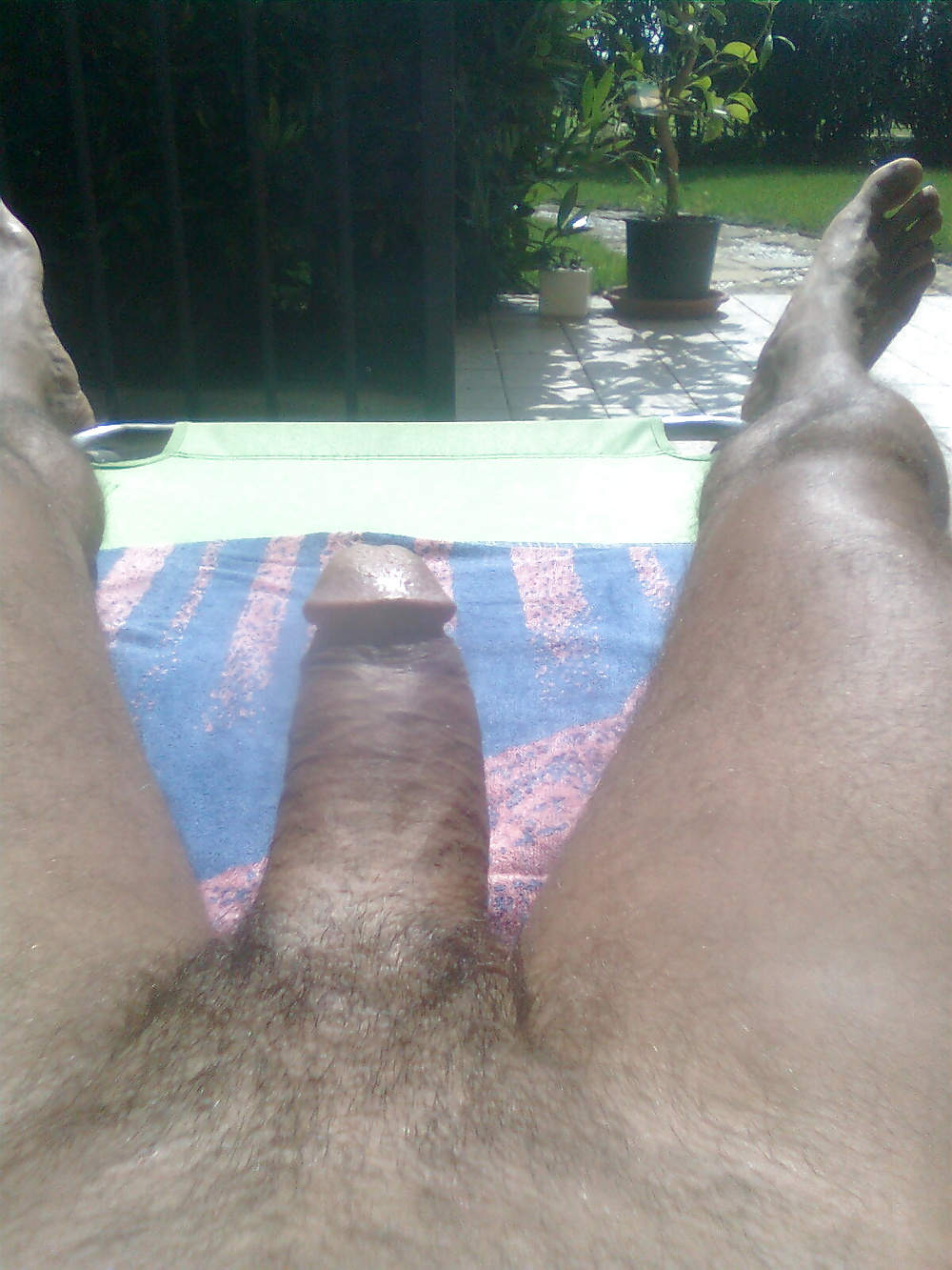 Naked on the balcony