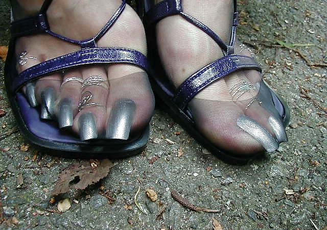 Sabines 's sexy long toe nails #36117167