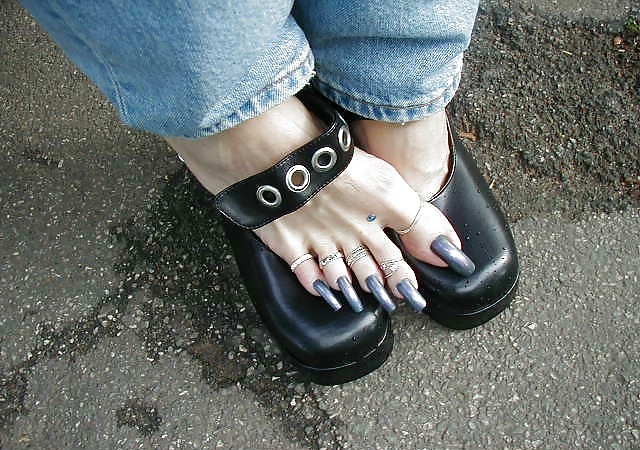 Sabines 's sexy long toe nails #36117173