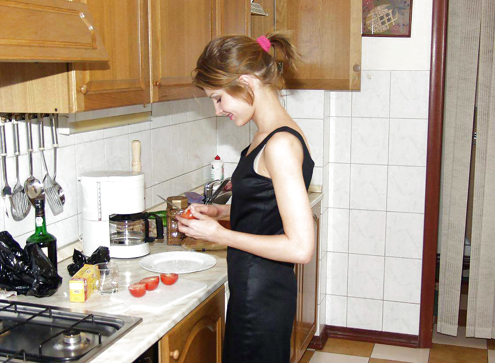 KEY - Home Sluts 09 Blk Dress Spicy in Kitchen & Smoking Hot #35513977