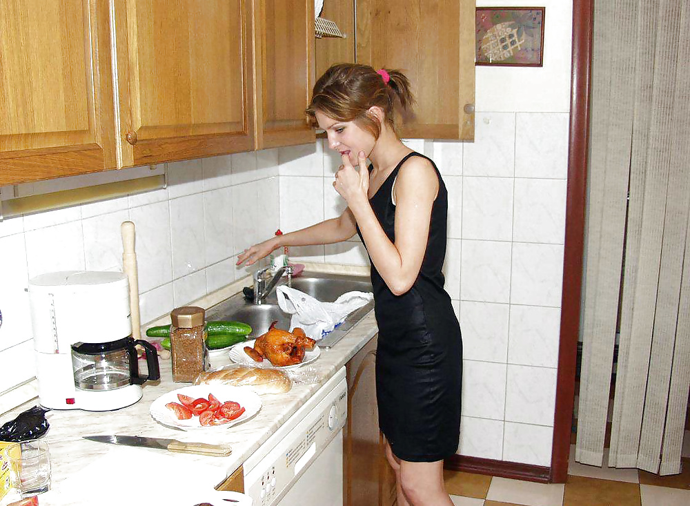 KEY - Home Sluts 09 Blk Dress Spicy in Kitchen & Smoking Hot #35513992