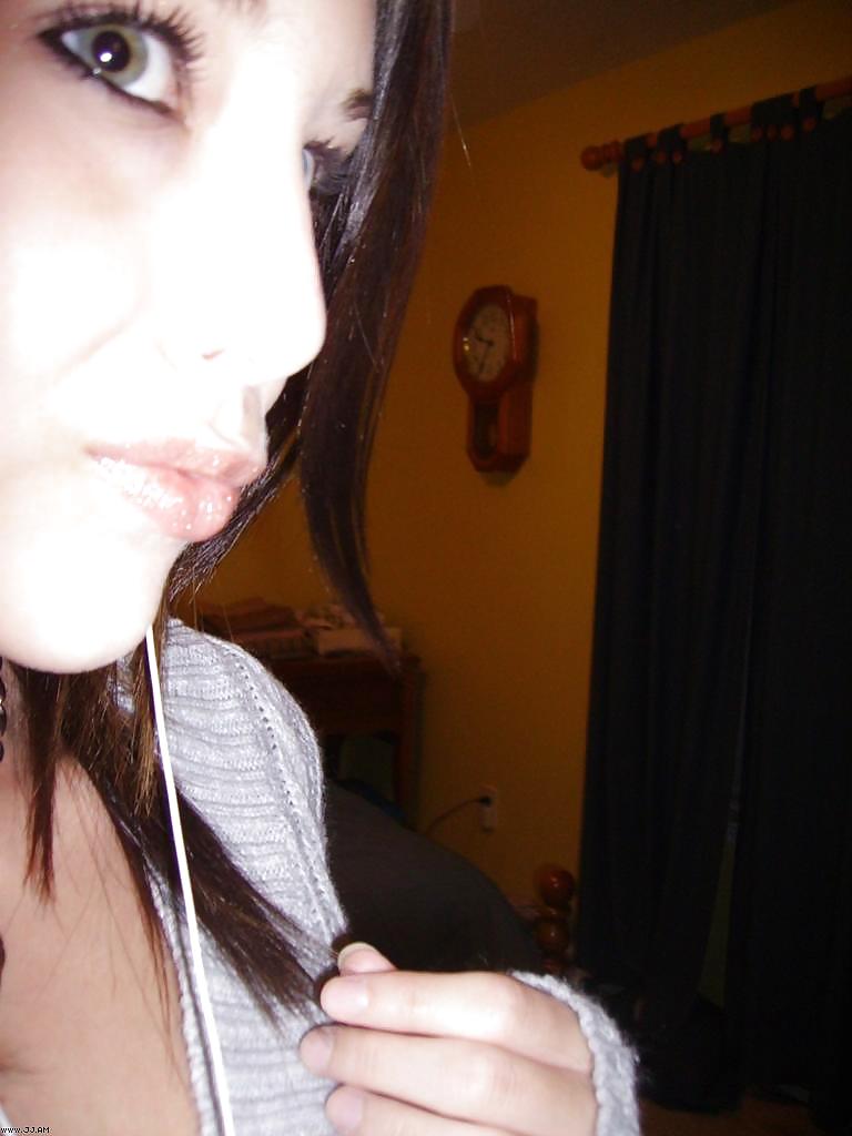 Stolen Pics - Brunette posing in front of mirror #35915971