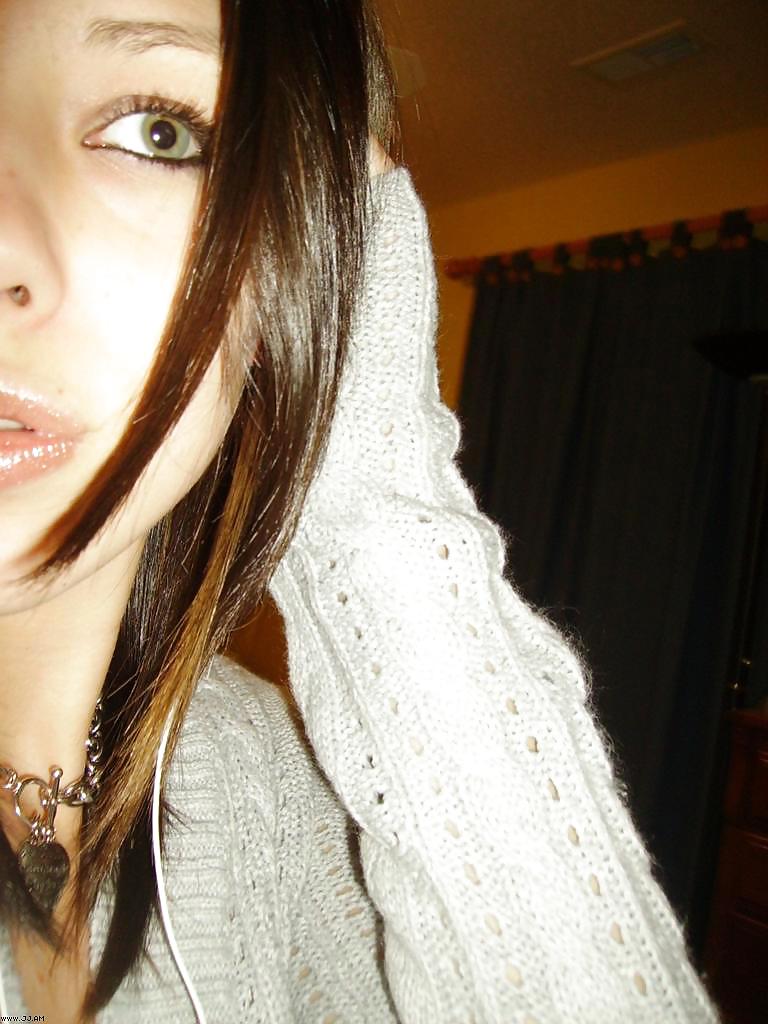 Stolen Pics - Brunette posing in front of mirror #35915972