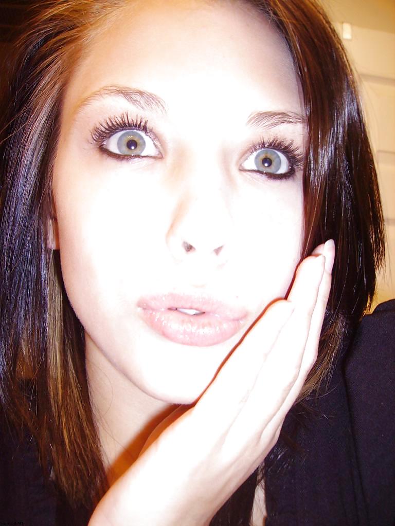 Stolen Pics - Brunette posing in front of mirror #35916074