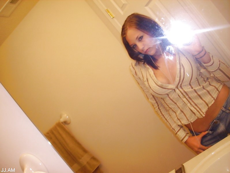 Stolen Pics - Brunette posing in front of mirror #35916100