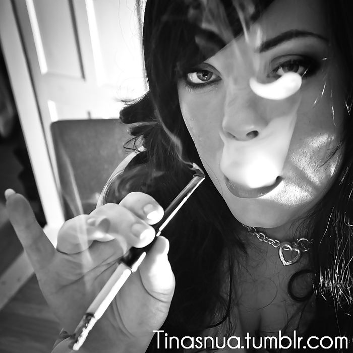 Tina Snua Smoking Cigarettes In A Holder #23680458