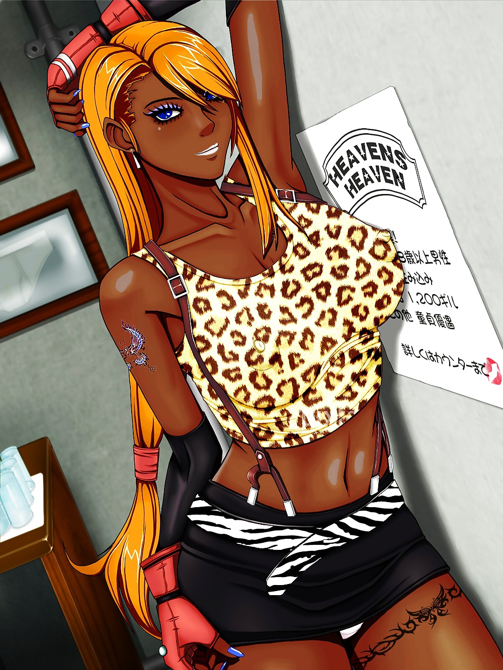 Sexy Black Darkskin Ebony Thick Bodied Hentai Anime Girls #26855824
