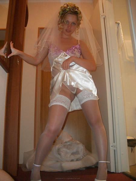 Hot Blonde Young German Amateur Wife in Her Wedding Dress #23128607