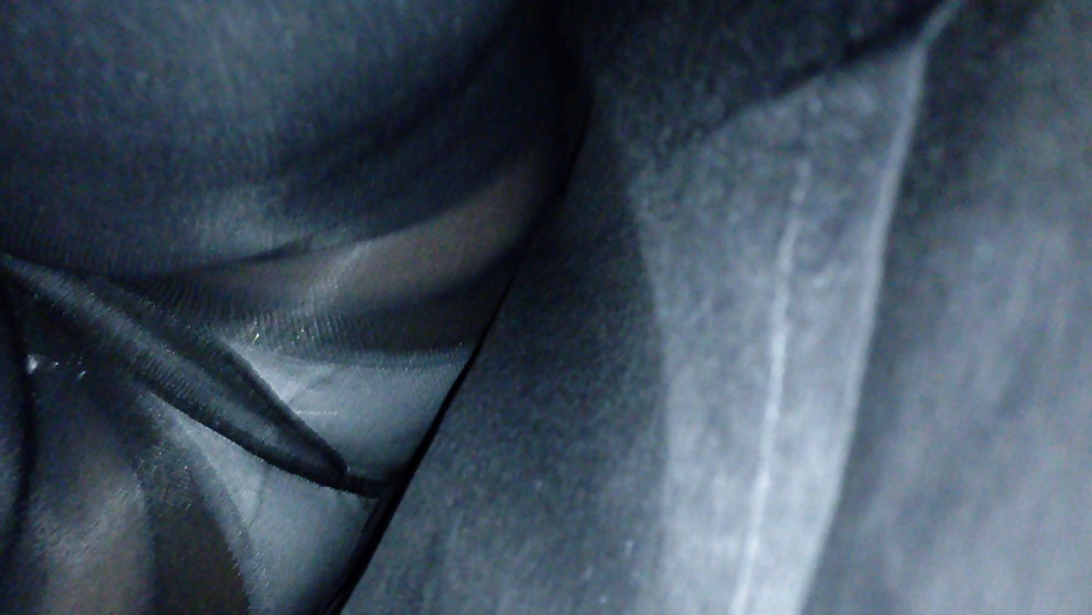 Milf pantyhose upskirt, black silky pantyhose  #39926744