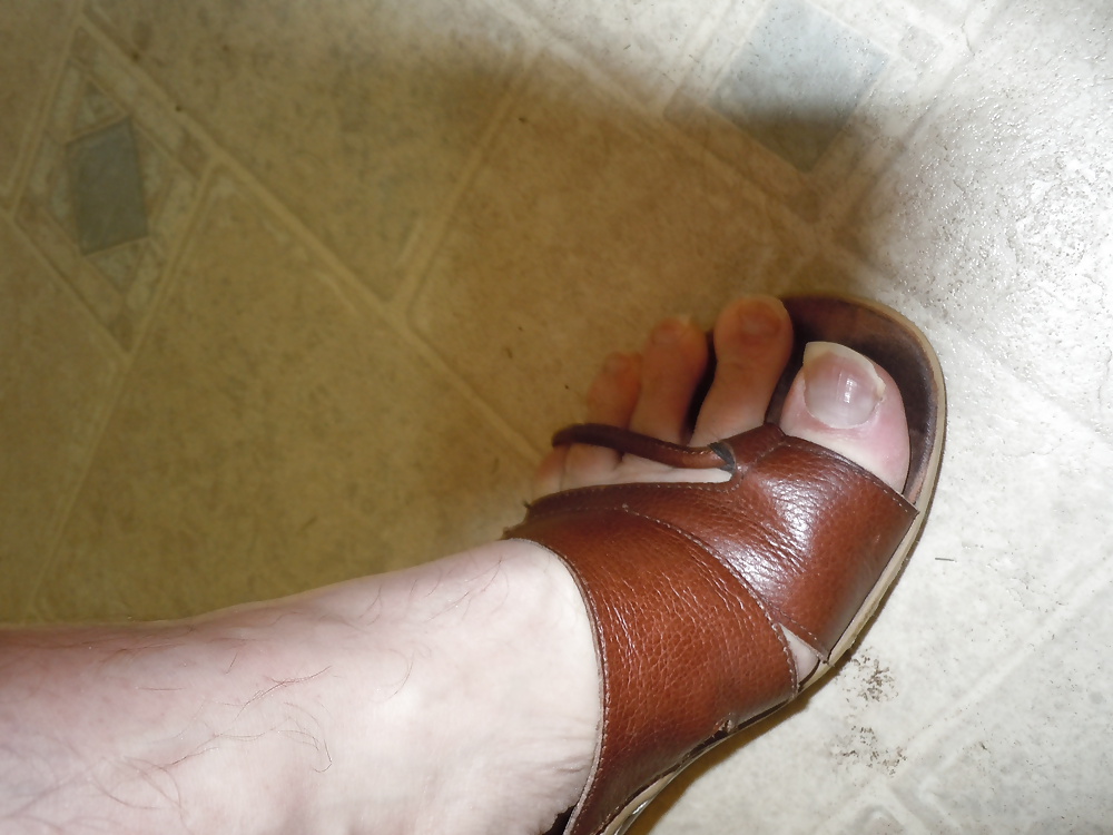 Meine Bbw Tragen Wifes Sexy Sandalen #32816233