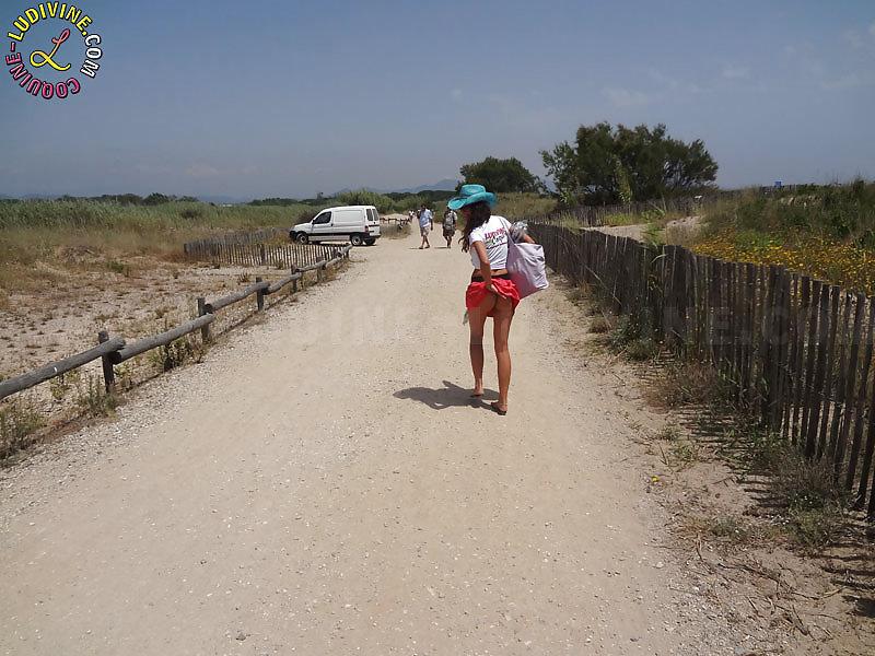 Ludivine slut showing off before going to the beach #34610238