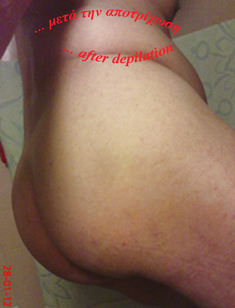 My body & asscunt, before & after depilation #40483330