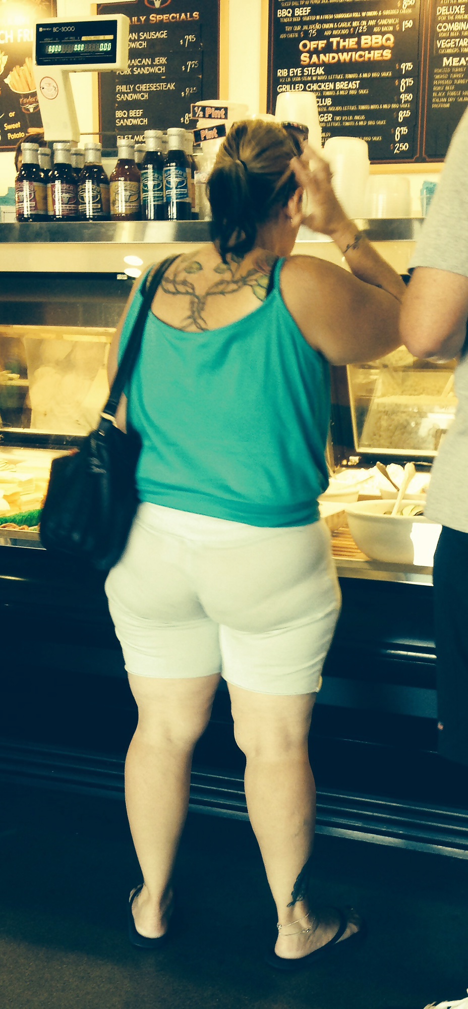 Flabby collapsed white ass at the deli #27683091