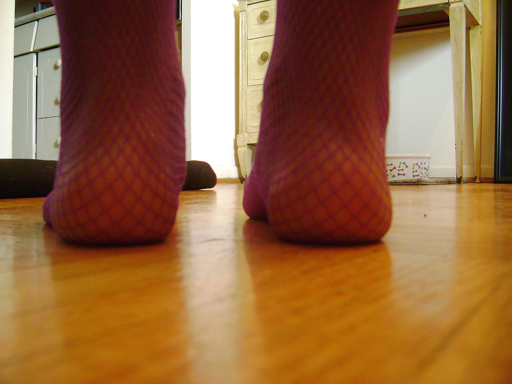 Purple Stocking Tease #31949434