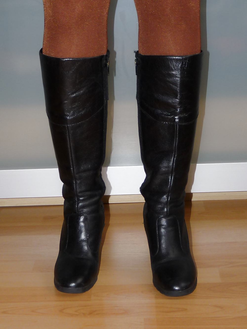 Wifes Sexy Stiefel Stifele Glänzend Glänzende Strumpfhose #37304704