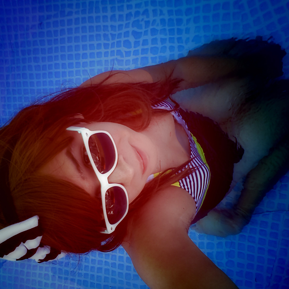 Tgirl pool selfie fun #32977582
