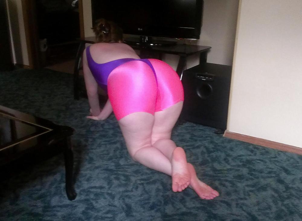 Teen gf's pawg ass in spandex #35985607