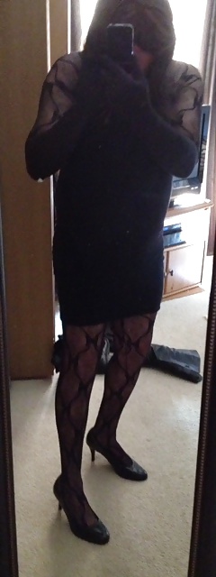 Black body stocking and heels #31859085