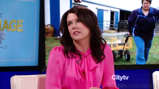 Lauren Graham - Pink Satin Blouse #24720771