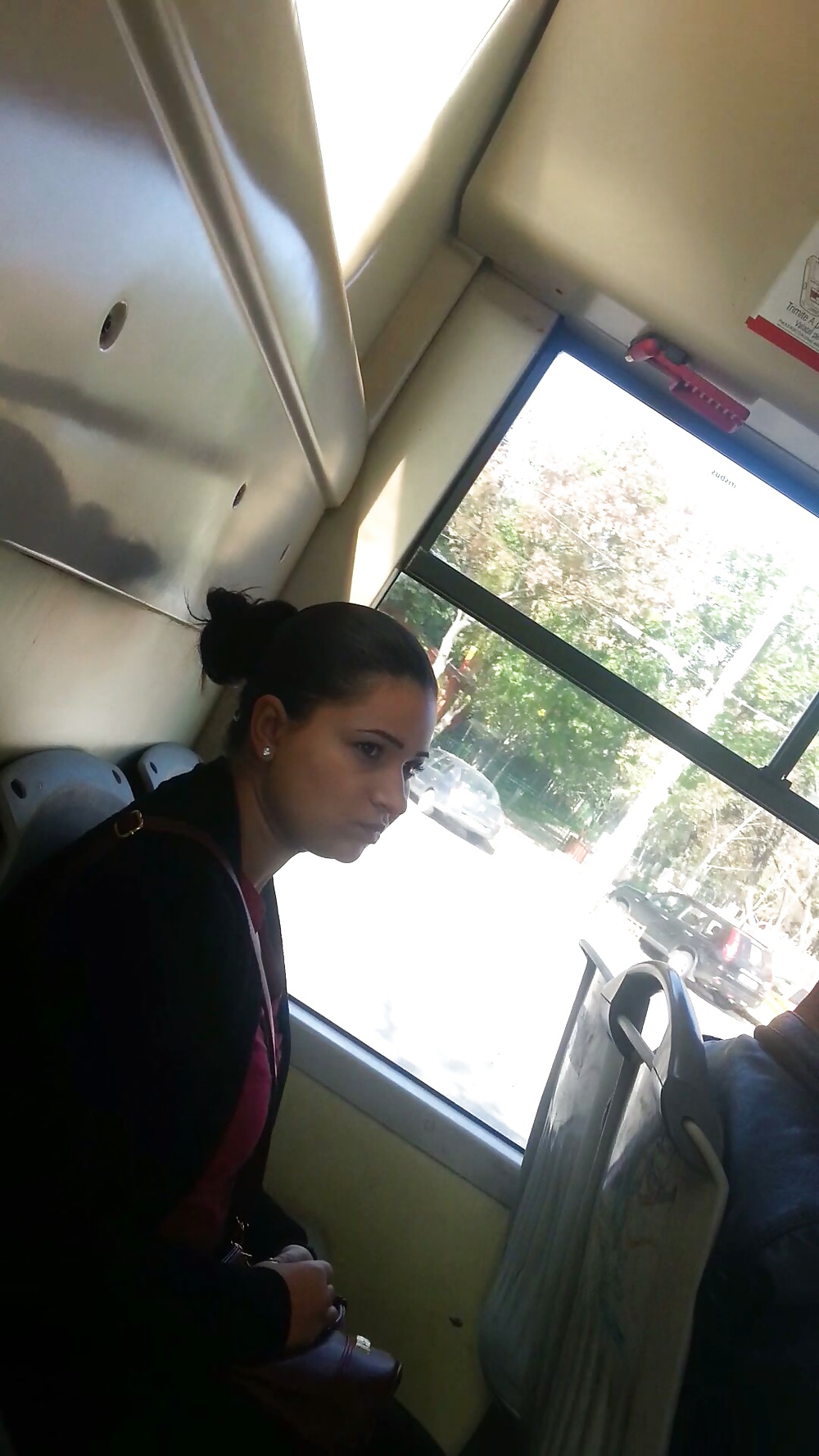Spy sexy old + young ass and face in bus romanian #30833678