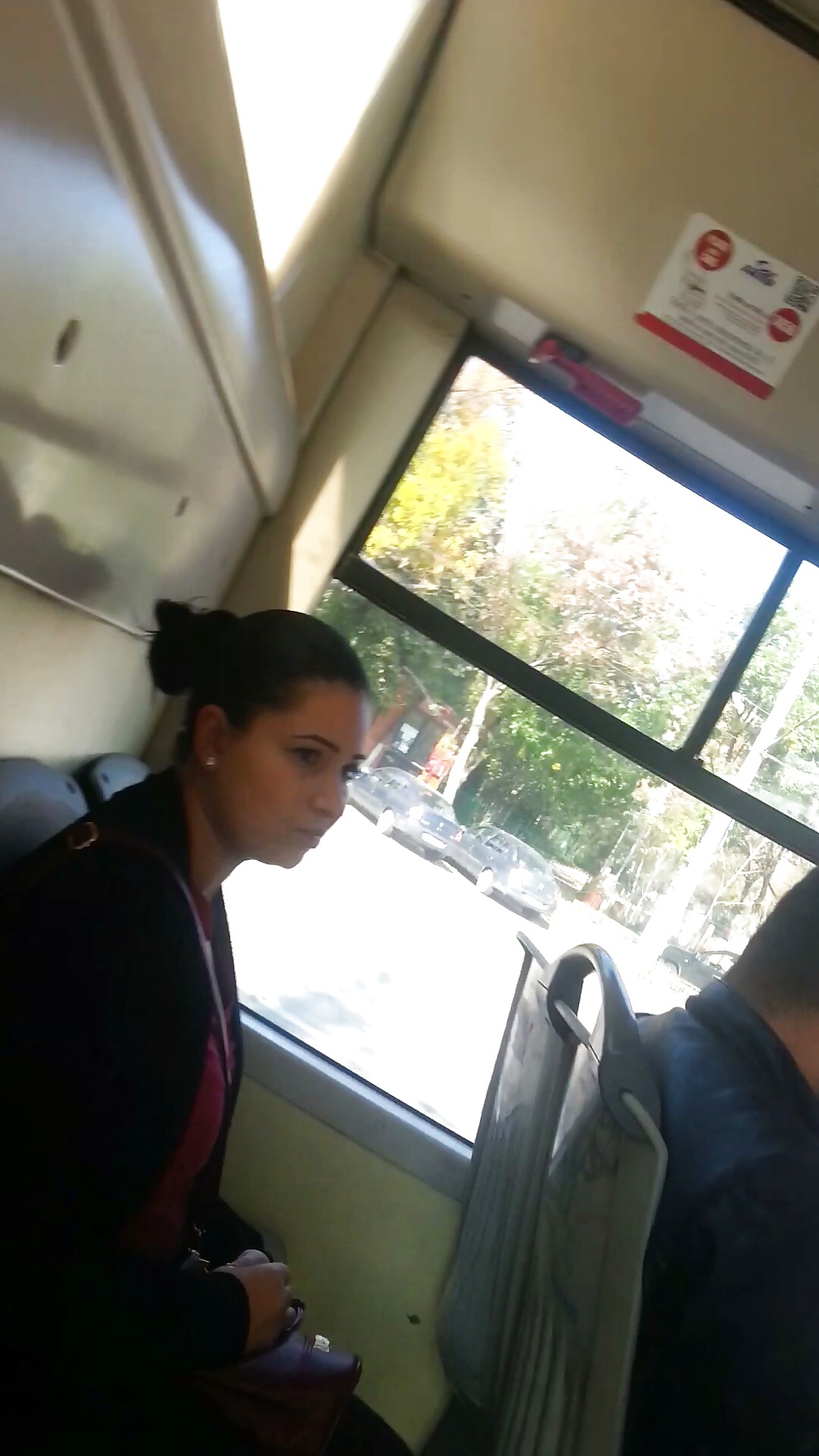 Spy sexy old + young ass and face in bus romanian #30833680