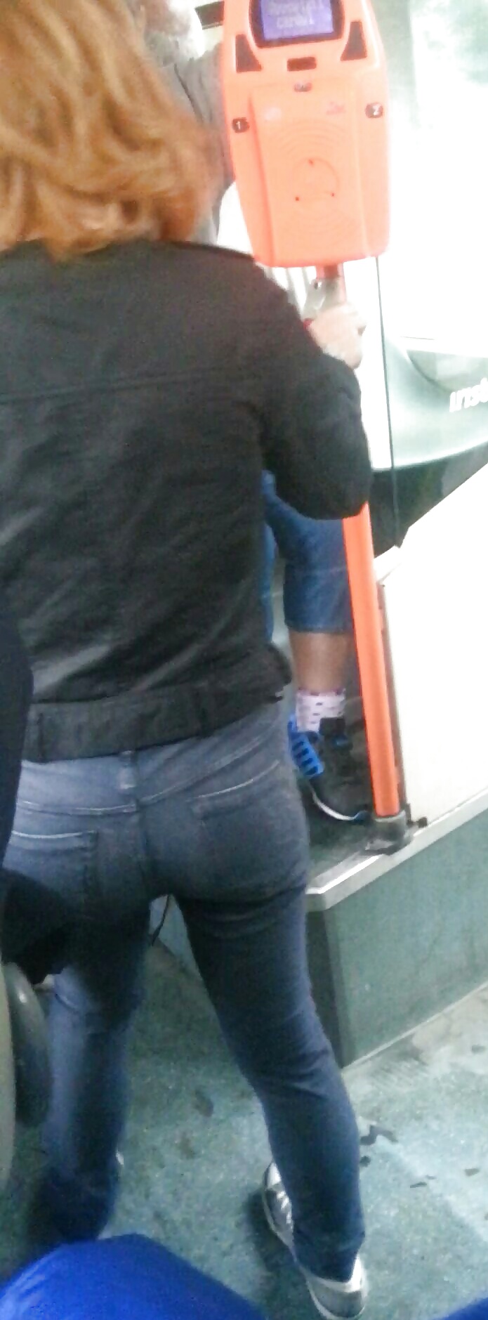 Spy sexy old + young ass and face in bus romanian #30833728