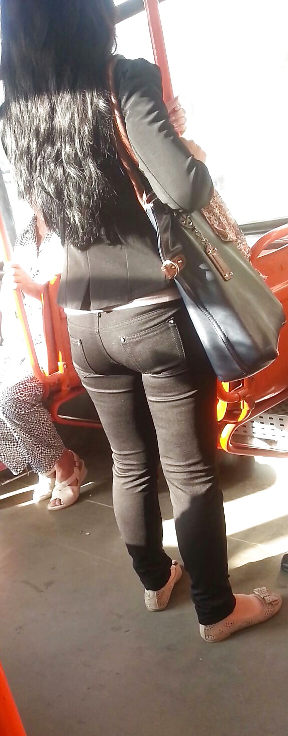 Spy sexy old + young ass and face in bus romanian #30833753