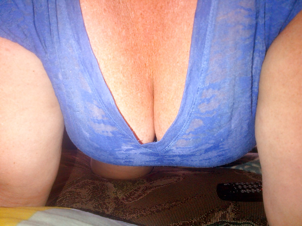 Spunk all over my wifes big tits