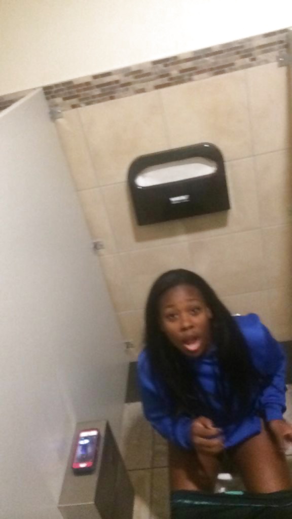 Black girls on the toilet #40973828