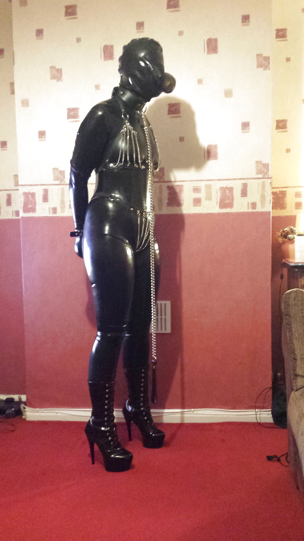 Slave girl in rubber  #32785136