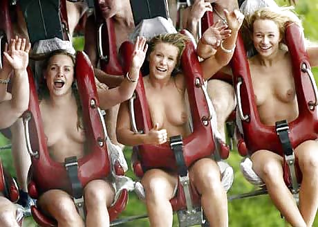 Nude in amusement park #39060543