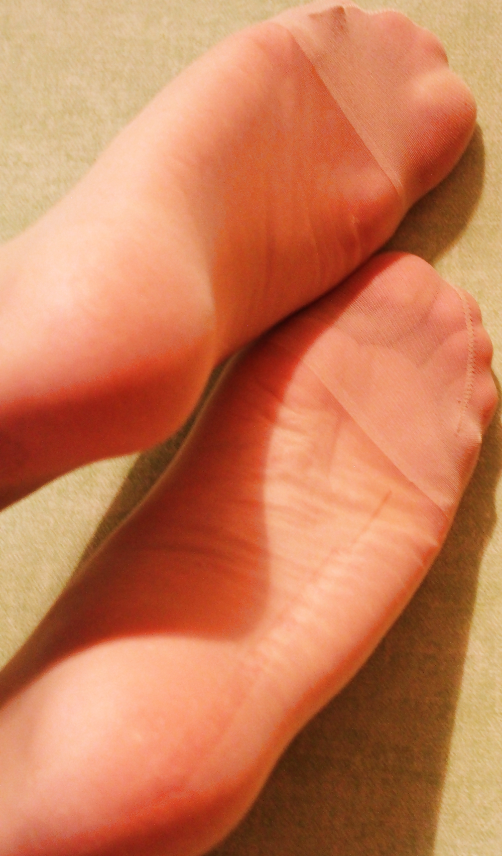 Tan Sheer nylon feet #23565713