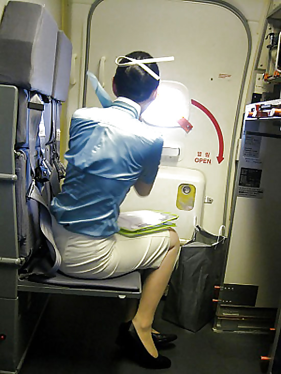 Korean air hostess in public #28189406