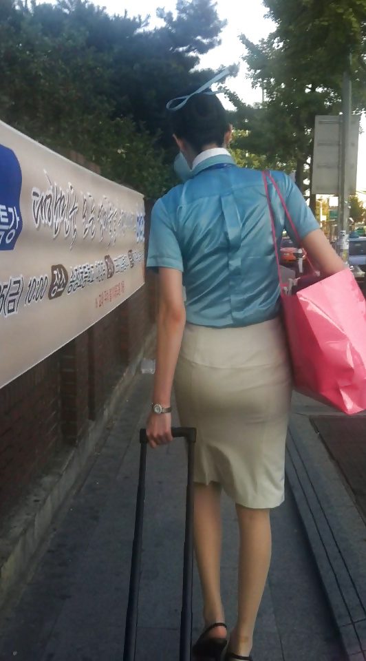 Korean air hostess in public #28189448