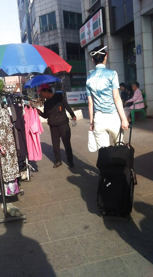 Korean air hostess in public #28189474