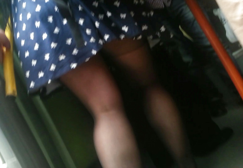 Spy sexy skirt, feet, legs and nylon romanian #26795212
