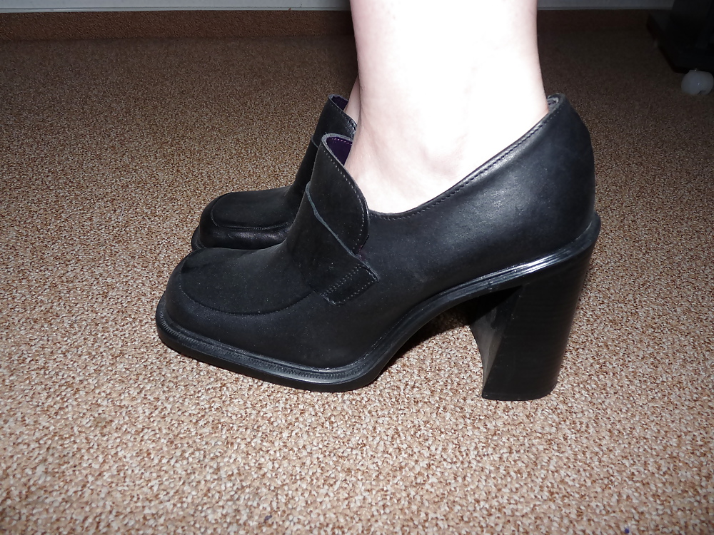 Wifes sexy random shoes heels feet legs nylon #36468891