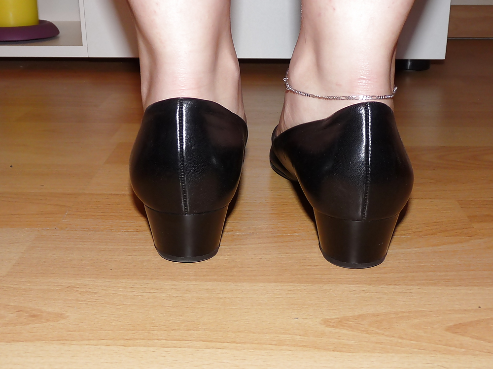 Wifes sexy random shoes heels feet legs nylon #36468908
