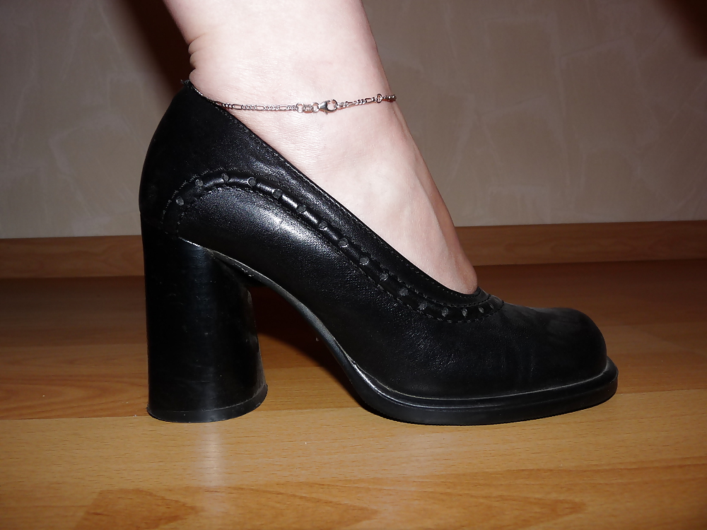 Wifes sexy random shoes heels feet legs nylon #36468987
