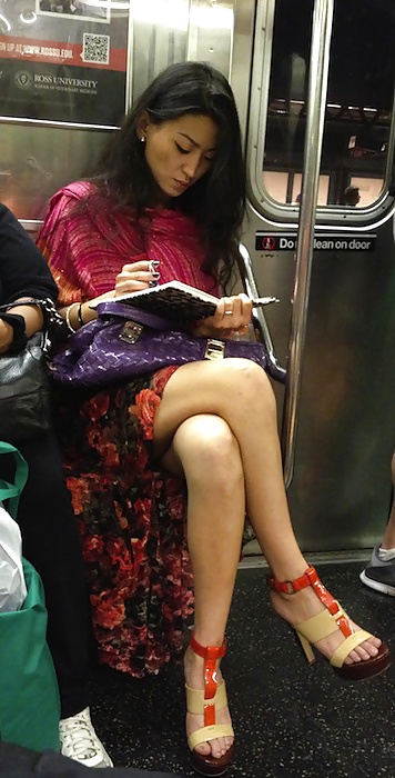 Voyeur nyc subway sexy asian  #26935472
